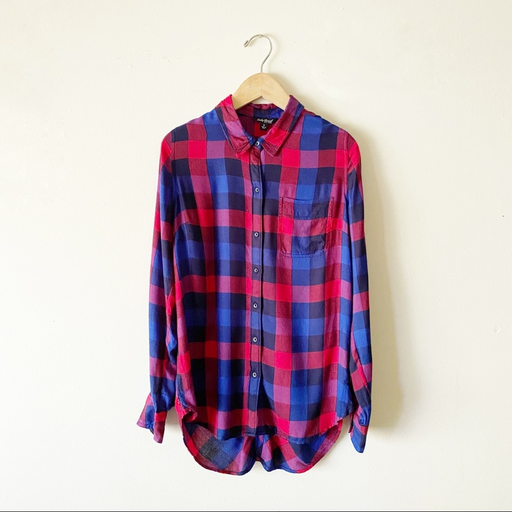 Lucky Brand Plaid Button Down Shirt Size S